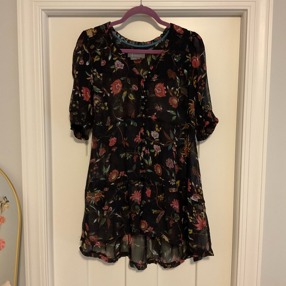 Anthropologie floral blouse